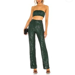 COPY - Camila Coelho x Revolve Calvin Pant Green Small